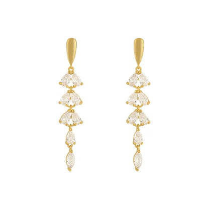 Leaf Shape Gold Color Earrings